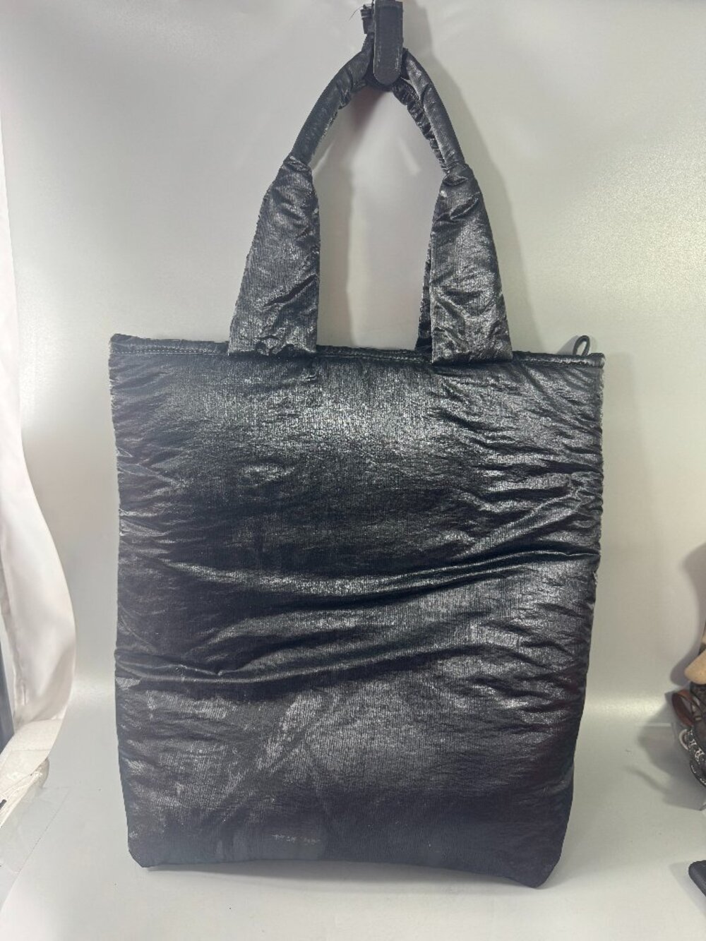 Caraar Cumulus Black Nylon Tote Bag